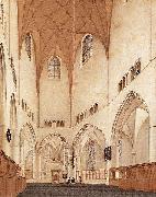 Pieter Jansz Saenredam Interior of the Choir of Saint Bavo's Church at Haarlem. oil painting on canvas